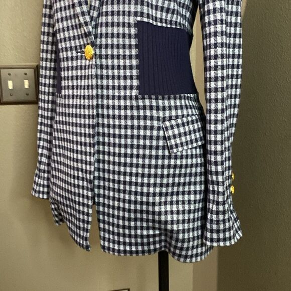 Cabi Checkup Blazer #5848 Navy & Periwinkle blue - Picture 7 of 14